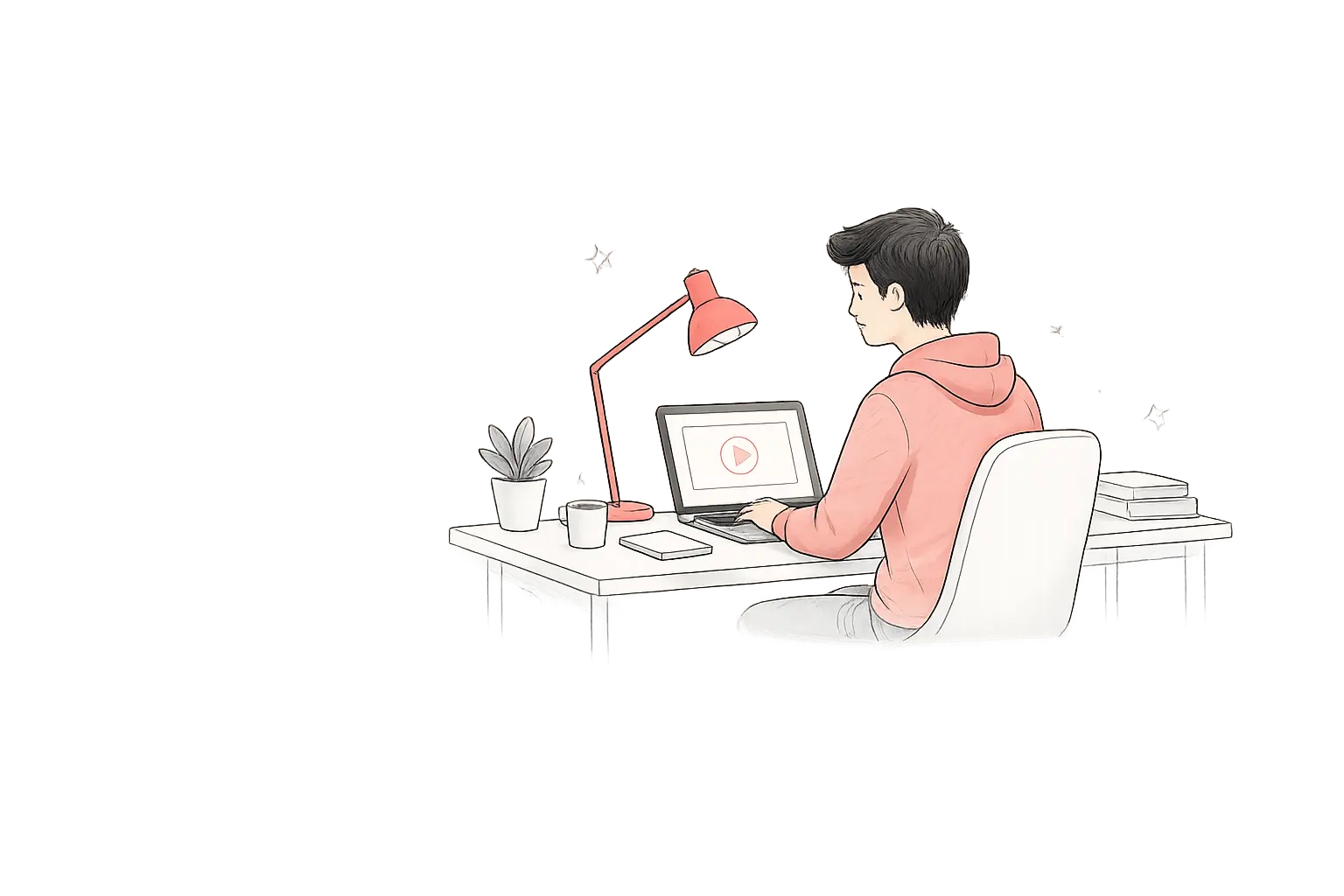 Student learning on laptop